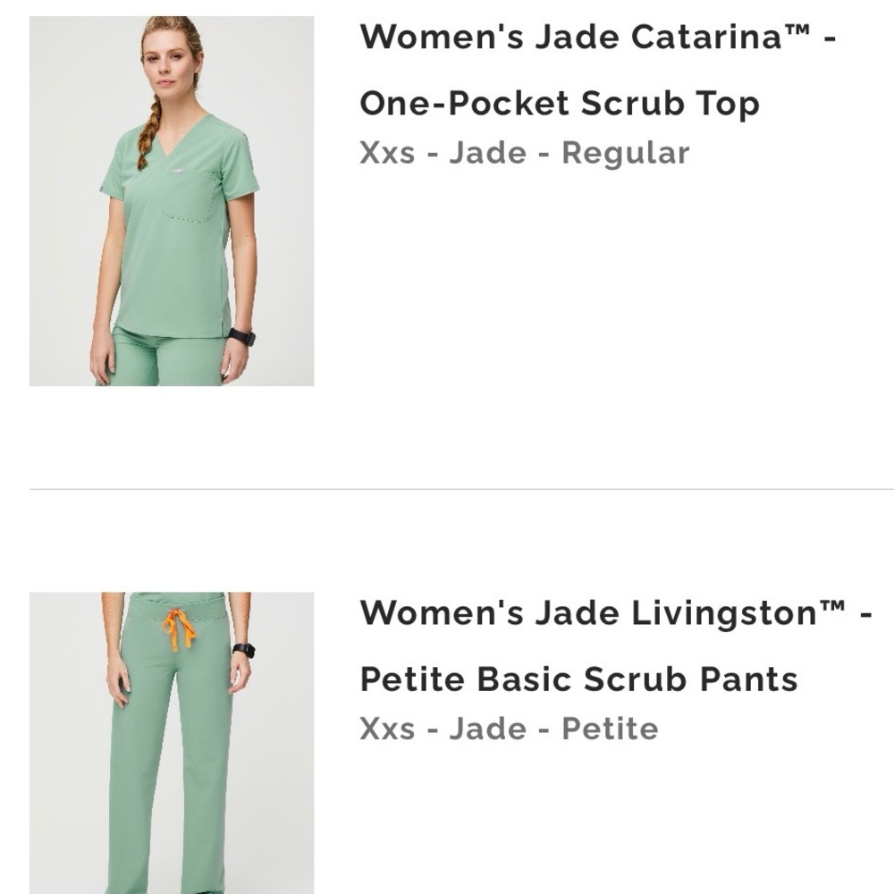 Figs Women's Jade Catarina One-Pocket Scrub Top and bottom set